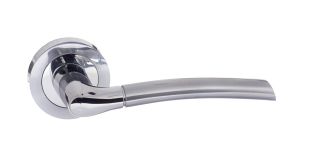 Atlantic - S33RSCPC STATUS 'Indiana' Lever on Round Rose - Satin&sol;Polished Chrome