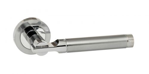 Click Here To Enlarge This Photo Of Atlantic - S36RSCPC STATUS 'Dakota' Lever on Round Rose - Satin&sol;Polished Chrome