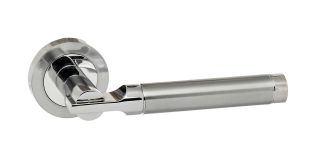 Atlantic - S36RSCPC STATUS 'Dakota' Lever on Round Rose - Satin&sol;Polished Chrome