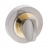 Atlantic - S3WCRSNBP STATUS WC Turn and Release on Round Rose - Satin Nickel&sol;Polished Brass