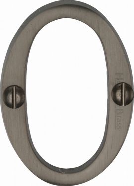 Click Here To Enlarge This Photo Of C1567 0-MB Heritage Brass Numeral 0 Face Fix 51mm &lpar;2"&rpar; Matt Bronze Finish