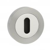 Atlantic - SPMESCKSNCP Senza Pari Key Escutcheons on Round Rose - Satin Nickel&sol;Chome Plate
