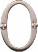 C1567 0-SN Heritage Brass Numeral 0 Face Fix 51mm &lpar;2"&rpar; Satin Nickel Finish