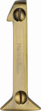 Click Here To Enlarge This Photo Of C1567 1-AT Heritage Brass Numeral 1 Face Fix 51mm &lpar;2"&rpar; Antique Brass Finish