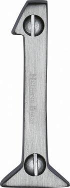Click Here To Enlarge This Photo Of C1567 1-SC Heritage Brass Numeral 1 Face Fix 51mm &lpar;2"&rpar; Satin Chrome Finish