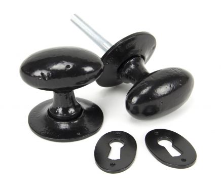Click Here To Enlarge This Photo Of 33251 From The Anvil Black Oval Mortice&sol;Rim Knob Set