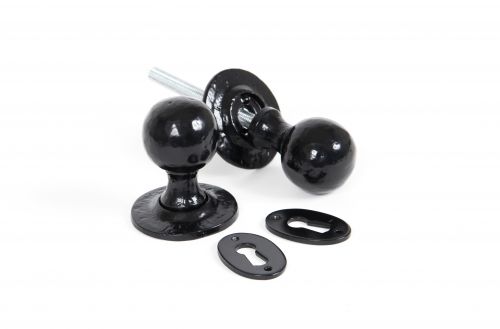 Click Here To Enlarge This Photo Of 33252 From The Anvil Black Round Mortice&sol;Rim Knob Set