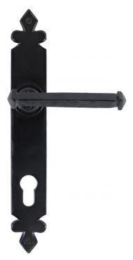 Click Here To Enlarge This Photo Of 33172 From The Anvil Black Tudor Lever Espag&period; Lock Set  - 92mm Centres - 243mm Screw Centres