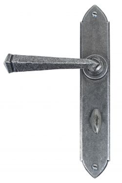 Click Here To Enlarge This Photo Of 33604&sol;B From The Anvil Pewter Gothic Lever Bathroom Set