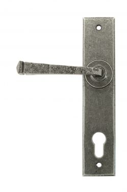 Click Here To Enlarge This Photo Of 33704 From The Anvil Pewter Avon Lever Espag&period; Lock Set  - 92mm Centres - 216mm Screw Centres