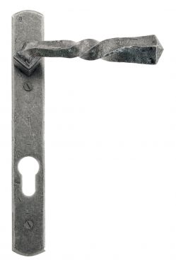 Click Here To Enlarge This Photo Of 33633 From The Anvil Pewter Narrow Lever Espag&period; Lock Set  - 92mm Centres - 123mm Screw Centres