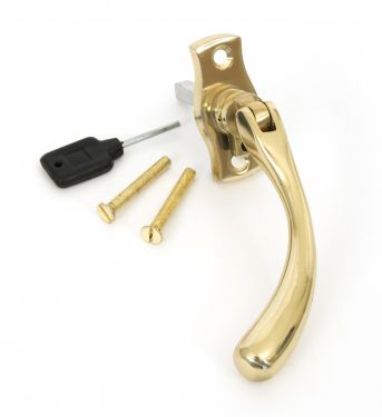 Click Here To Enlarge This Photo Of 20419L From The Anvil Polished Brass Peardrop Espagnolette - LH