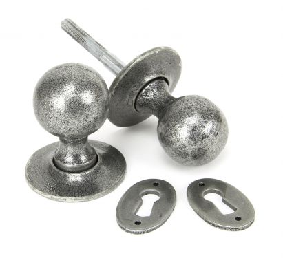 Click Here To Enlarge This Photo Of 33778 From The Anvil Pewter Round Mortice&sol;Rim Knob Set