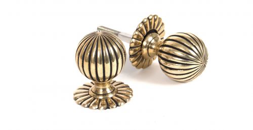 Click Here To Enlarge This Photo Of 39010 From The Anvil Aged Brass Flower Mortice Knob Set