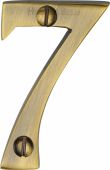 C1567 7-AT Heritage Brass Numeral 7 Face Fix 51mm &lpar;2"&rpar; Antique Brass Finish