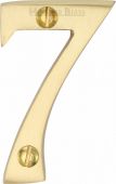 C1567 7-SB Heritage Brass Numeral 7 Face Fix 51mm &lpar;2"&rpar; Satin Brass Finish