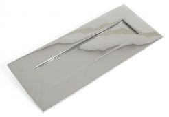33062 From The Anvil Polished Chrome Letterplate - Small - Size&colon; 252x96mm - C&sol;C&colon; 230mm - Aperture&colon; 204x48mm
