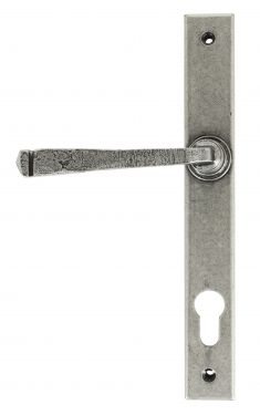 Click Here To Enlarge This Photo Of 33034 From The Anvil Avon Slimline Lever Espag&period; Lock Set - Pewter Patina  - 92mm Centres - 212mm Screw Centres