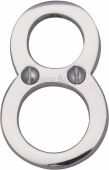 C1567 8-PC Heritage Brass Numeral 8 Face Fix 51mm &lpar;2"&rpar; Polished Chrome Finish