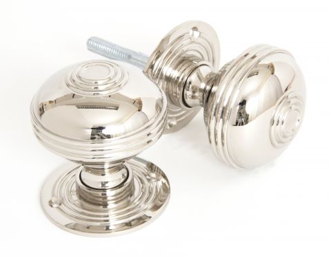 Click Here To Enlarge This Photo Of 83856 From The Anvil Polished Nickel Prestbury Mortice&sol;Rim Knob Set - 63mm