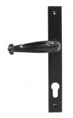 33035 From The Anvil Black Cottage Slimline Lever Espag&period; Lock Set  - 92mm Centres - 212mm Screw Centres