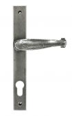33036 From The Anvil Pewter Patina Cottage Slimline Lever Espag&period; Lock Set  - 92mm Centres - 212mm Screw Centres