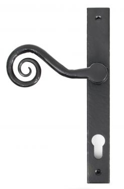 Click Here To Enlarge This Photo Of 33037R From The Anvil Black Monkeytail Slimline Lever Espag&period; Lock Set - RH - 92mm Centres - 212mm Screw Centres