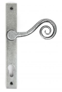 Click Here To Enlarge This Photo Of 33038L From The Anvil Pewter Patina Monkeytail Slimline Lever Espag&period; Lock Set - LH - 92mm Centres - 212mm Screw Centres
