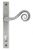 33038L From The Anvil Pewter Patina Monkeytail Slimline Lever Espag&period; Lock Set - LH - 92mm Centres - 212mm Screw Centres