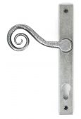 33038R From The Anvil Pewter Patina Monkeytail Slimline Lever Espag&period; Lock Set - RH - 92mm Centres - 212mm Screw Centres