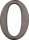 C1568 0-MB Heritage Brass Numeral 0 Self Adhesive 51mm &lpar;2"&rpar; Matt Bronze Finish