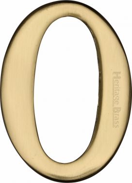 Click Here To Enlarge This Photo Of C1568 0-PB Heritage Brass Numeral 0 Self Adhesive 51mm &lpar;2"&rpar; Polished Brass Finish