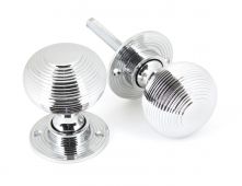 90273 From The Anvil Polished Chrome Heavy Beehive Mortice&sol;Rim Knobs
