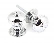 90274 From The Anvil Polished Chrome Prestbury Mortice&sol;Rim Knob Set - 50mm