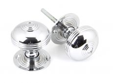 90275 From The Anvil Polished Chrome Prestbury Mortice&sol;Rim Knob Set - 63mm