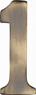 Click Here To Enlarge This Photo Of C1568 1-AT Heritage Brass Numeral 1 Self Adhesive 51mm &lpar;2"&rpar; Antique Brass Finish
