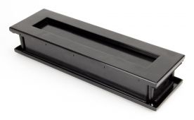 91526 From The Anvil Black Traditional Letterbox - Size&colon; 315x92mm - C&sol;C&colon; 283mm - Aperture&colon; 249x41mm