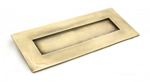 Click Here To Enlarge This Photo Of 91880 From The Anvil Aged Brass Small Letter Plate - Size&colon; 252x96mm - C&sol;C&colon; 230mm - Aperture&colon; 204x48mm