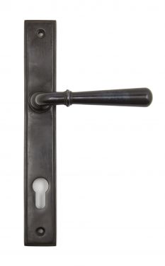 Click Here To Enlarge This Photo Of 91434 From The Anvil Aged Bronze Newbury Slimline Lever Espag&period; Lock Set  - 92mm Centres - 212mm Screw Centres