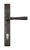 91434 From The Anvil Aged Bronze Newbury Slimline Lever Espag&period; Lock Set  - 92mm Centres - 212mm Screw Centres