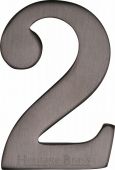 C1568 2-MB Heritage Brass Numeral 2 Self Adhesive 51mm &lpar;2"&rpar; Matt Bronze Finish