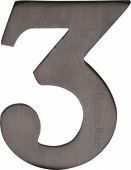 C1568 3-MB Heritage Brass Numeral 3 Self Adhesive 51mm &lpar;2"&rpar; Matt Bronze Finish