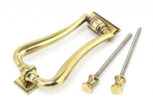 Click Here To Enlarge This Photo Of 90028 From The Anvil Aged Brass Slimline Art Deco Door Knocker