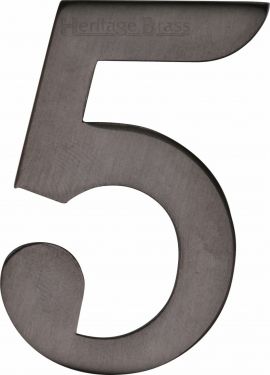 Click Here To Enlarge This Photo Of C1568 5-MB Heritage Brass Numeral 5 Self Adhesive 51mm &lpar;2"&rpar; Matt Bronze Finish