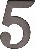 C1568 5-MB Heritage Brass Numeral 5 Self Adhesive 51mm &lpar;2"&rpar; Matt Bronze Finish