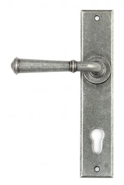 Click Here To Enlarge This Photo Of 45129 From The Anvil Pewter Regency Lever Espag&period; Lock Set  - 92mm Centres - 215mm Screw Centres
