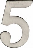 C1568 5-SN Heritage Brass Numeral 5 Self Adhesive 51mm &lpar;2"&rpar; Satin Nickel Finish